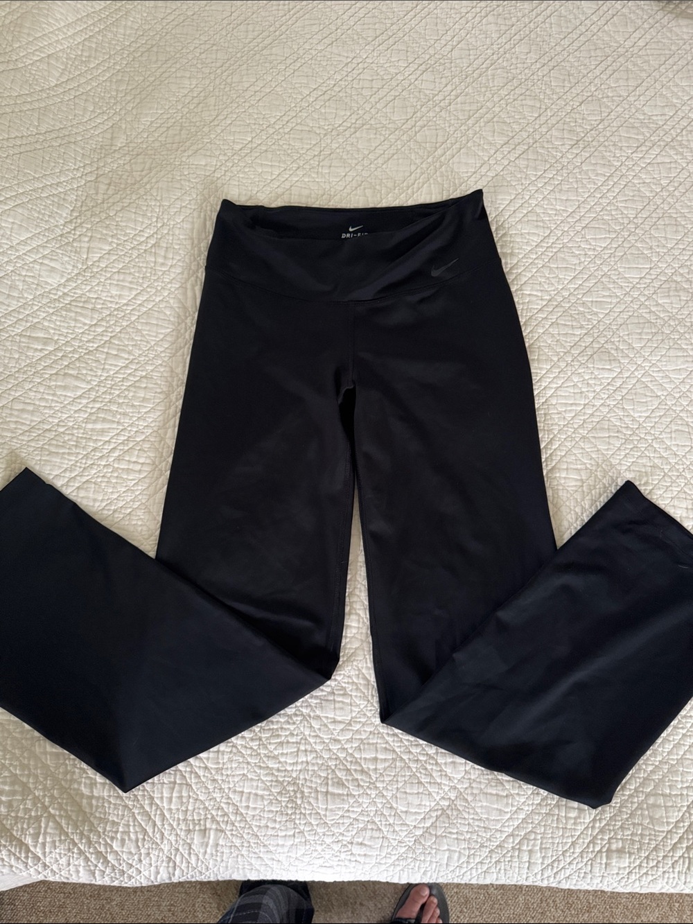 Nike Black Dri-FIT Performance Pants with Black Logo - Picture 2 of 4